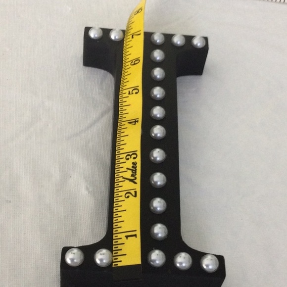 Ashland Black and Pearl Decorative Accent Letter - Picture 2 of 4